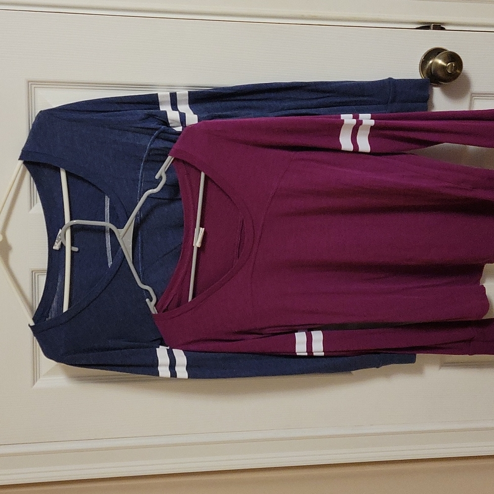 Pink long sleeved tees
